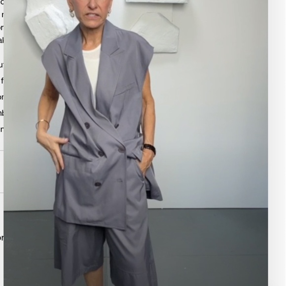 New Tibi Black Drapey Oversized Vest, 12, PG1453 - Picture 2 of 7